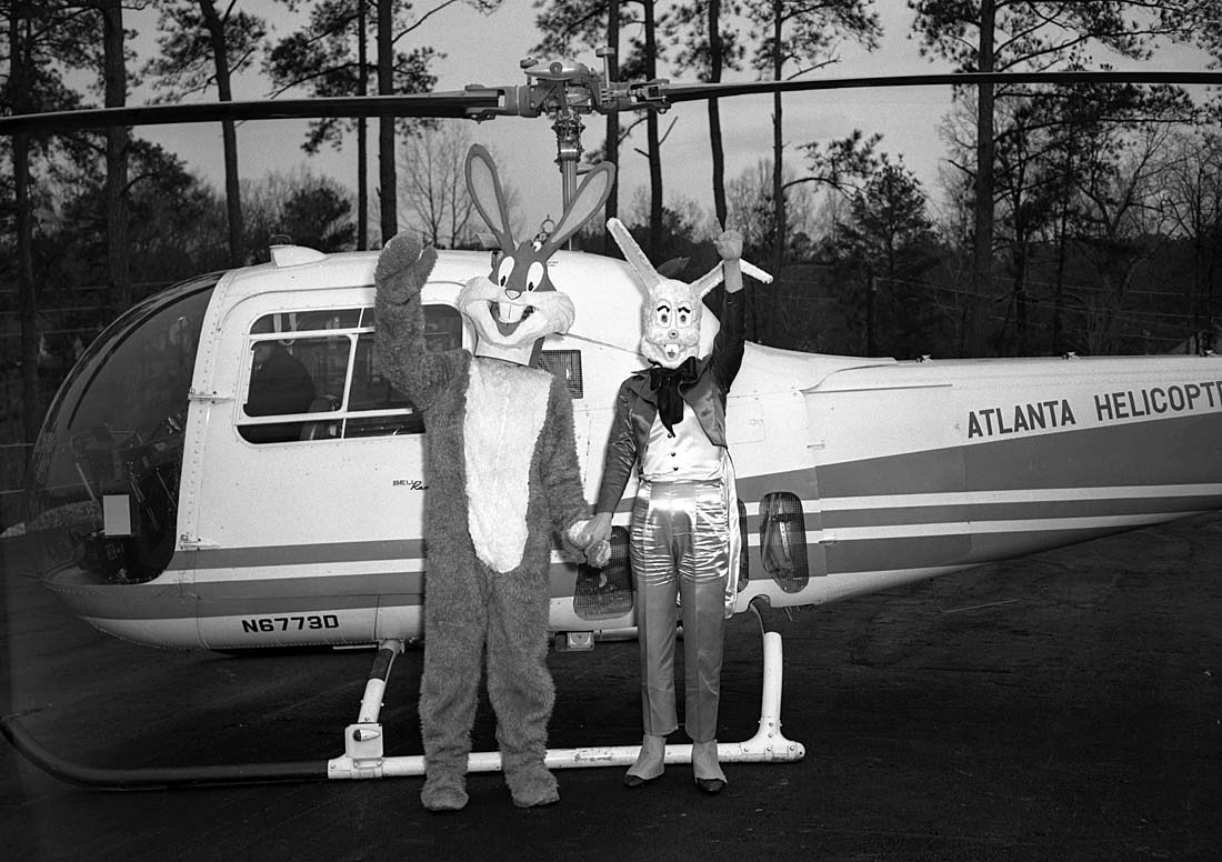 Bugs Bunny departs on Atlanta Helicopter Airways.