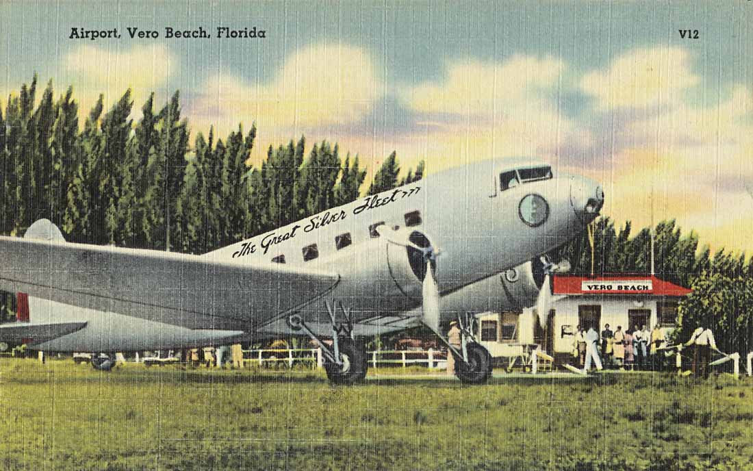 Eastern Airlines DC-2 at Vero Beach, Florida airport.