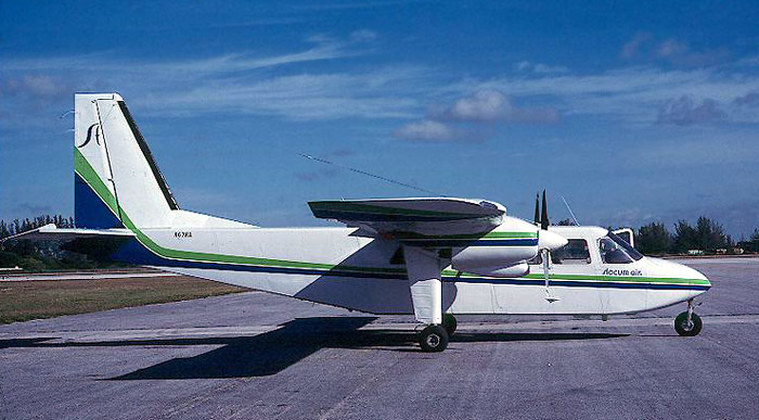 Slocum Air served Vero Beach for a few months during late 1981 and early 1982 using Britten-Norman Islanders on a Vero - Miami - Ft. Lauderdale route.