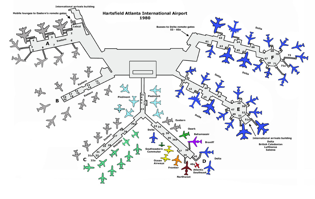 Atlanta Airport South Terminal Map Atlanta Airport International