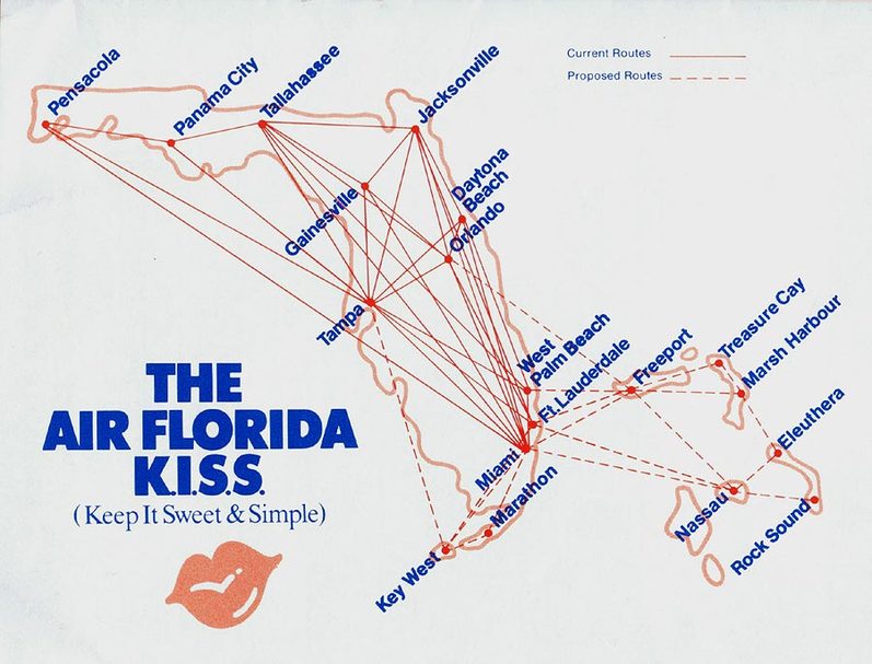 Air Florida route map