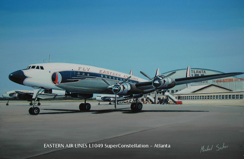 Eastern Constellation at Atlanta. Painting by Michel Schou.