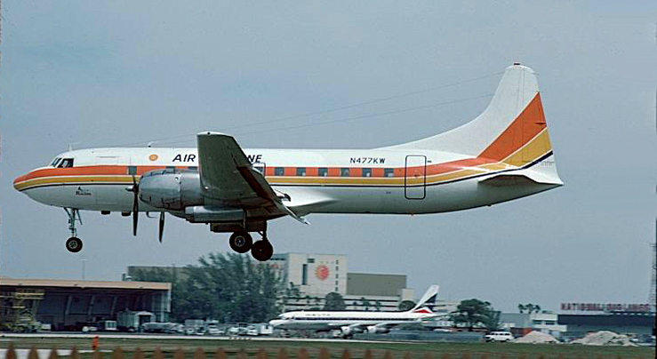 Air Sunshine Convair 440 N477KW at Miami.