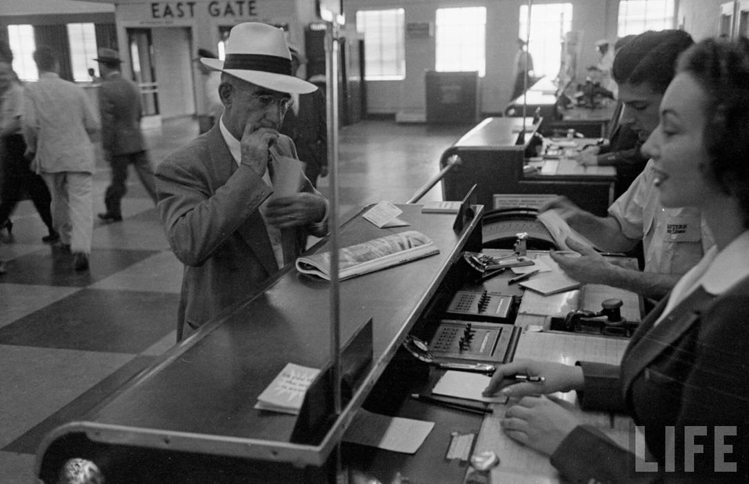 Eastern ticket counter at Atlanta Municipal Airport in 1949.