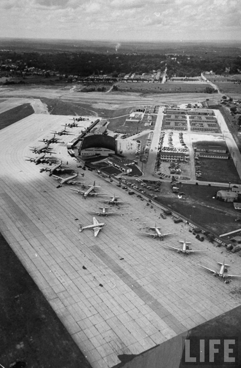 View of Atlanta Municipal Airport facing west in 1949.