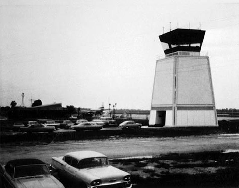 Panama City Bay County Airport control tower in 1967.