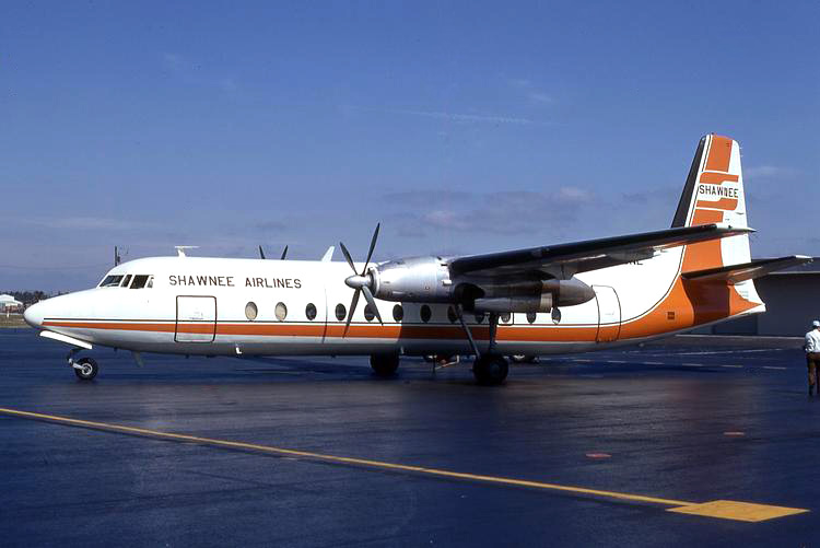 This 44-passenger FH-227, N379NE, was leased from Northeast Airlines and operated between Orlando, West Palm Beach, Ft. Lauderdale and the Bahamas during 1971-1972.
