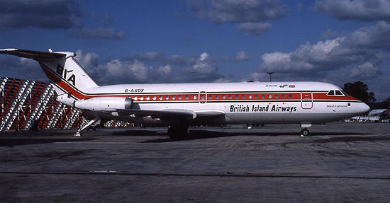Two BAC 1-11s, leased from British Island Airways during 1983-84, were flown in Europe to feed London - Miami flights. Stickers with small Air Florida titles and logo were applied to the aircraft.