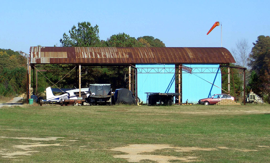 Old Atlanta airport hangars at Lenora Airport in Gwinnett County, Georgia.