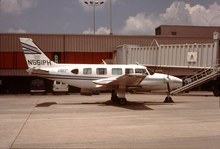Eagle Airline Piper Navajo N551PH at Atlanta.