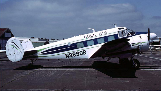 Gull Air also operated this classic Beech 18 N969OR.