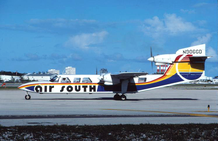 Air South Britten Norman Tri-Islander N906GD pictured at Fort Lauderdale.