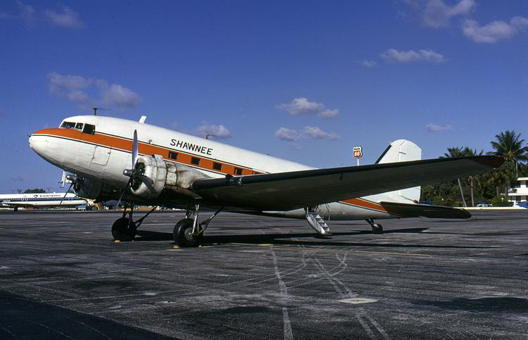 Shawnee operated a sizable DC-3 fleet in the mid 1970s.