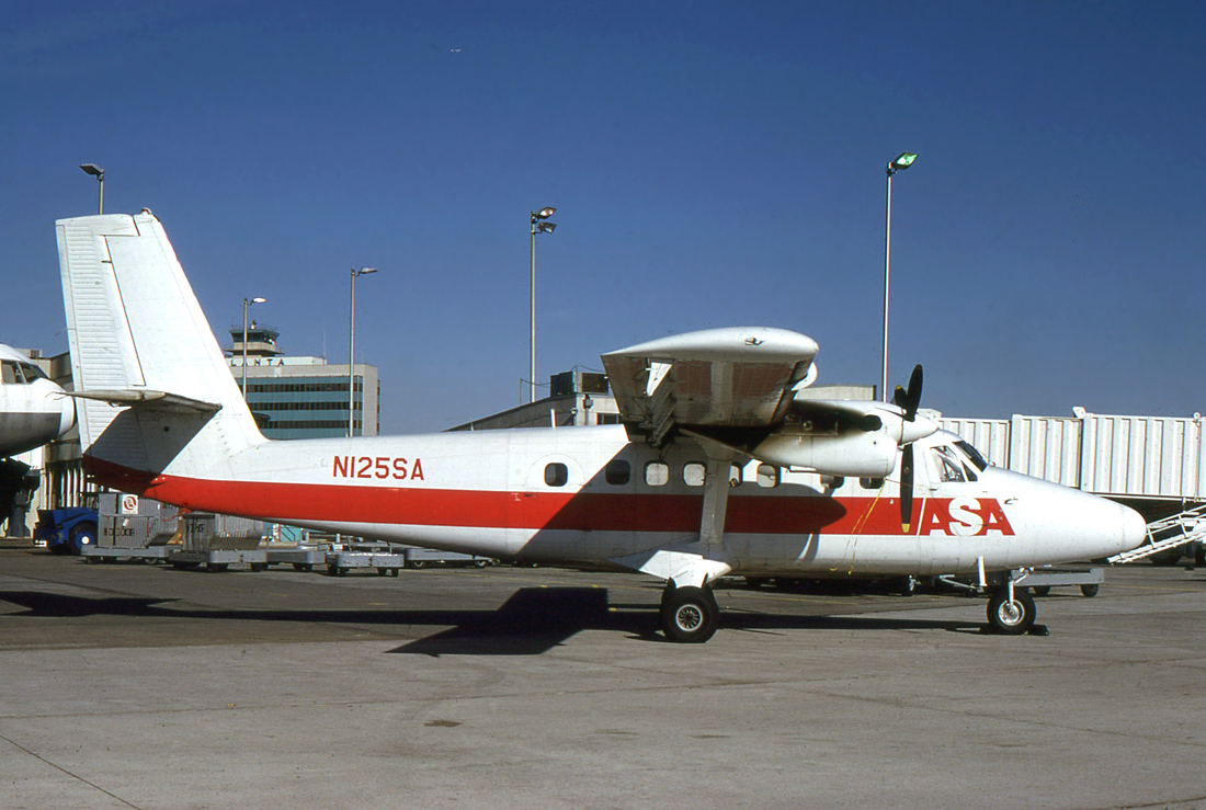 ASA Twin Otter N125SA at Atlanta Hartsfield Airport in 1980.