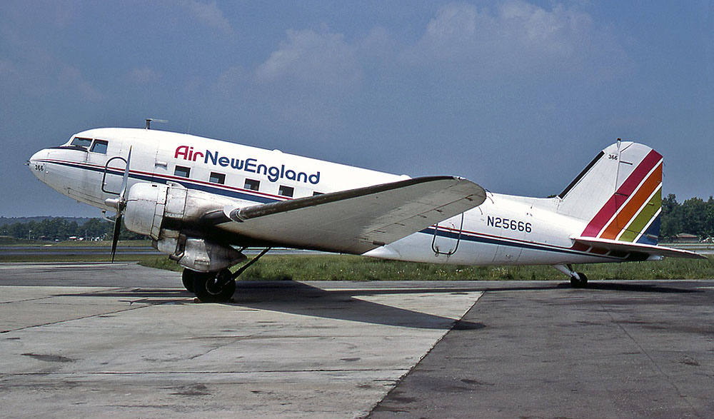 Air New England DC-3 N25666