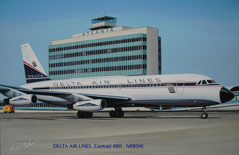 Michel Schou Delta Convair 880 at Atlanta.