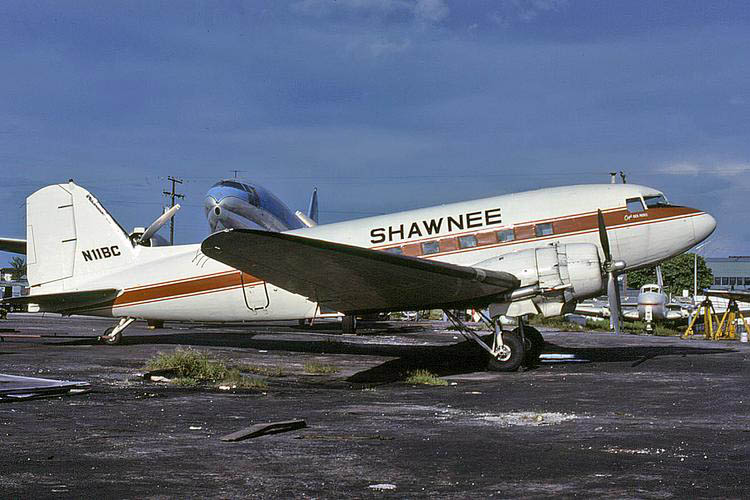 During its final incarnation, Shawnee flew a single DC-3, N11BC. It was later reregistered N3XW and continued to fly with Air Miami and North American Airlines.