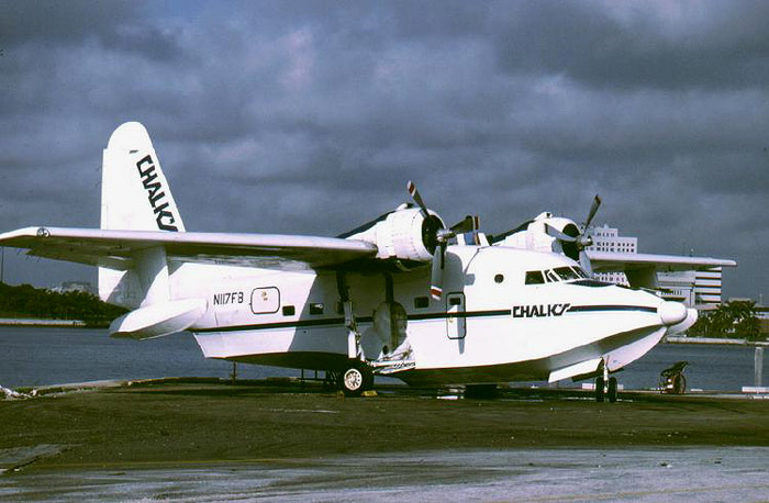 30-passenger Grumman Albatross G-111s were flown during 1979 and the early 1980s. N117 is seen at Watson Island in Miami.