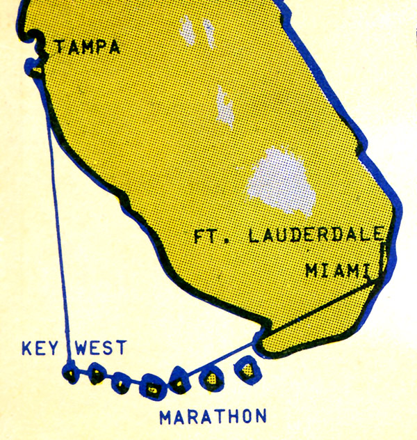 Air Sunshine route map from 1974.
