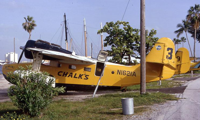 Chalk's Grumman Goose N1621A at Watson Island, Miami in 1967.