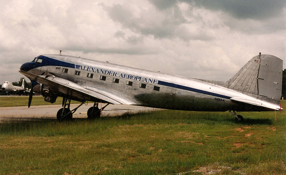 Alexander Aeroplane DC-3 N28AA at Griffin Airport.