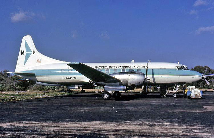 Convair 440 N442JM (msn 438) pictured in 1973.