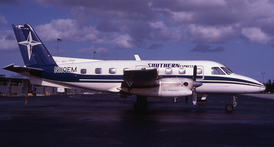 Southern Express Embraer Bandeirante N110EM at Miami.