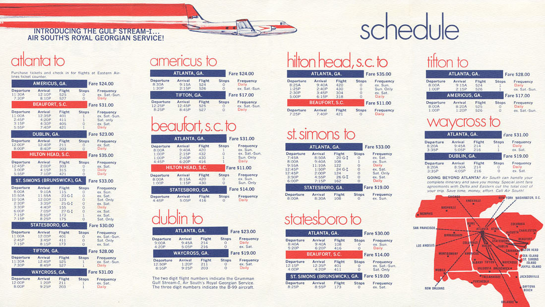 Air South timetable