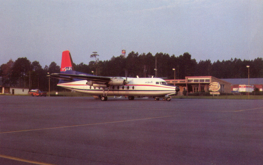 Air South F-27 at Waycross, Georgia. (AYS)