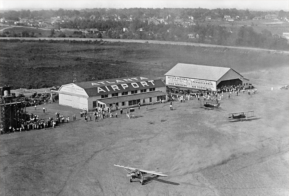 Doug Davis built the first hangar at Candler Field around 1926. Within months, several other buildings were constructed adjacent to the site.