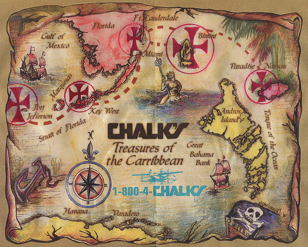 Chalk's route map from 1993
