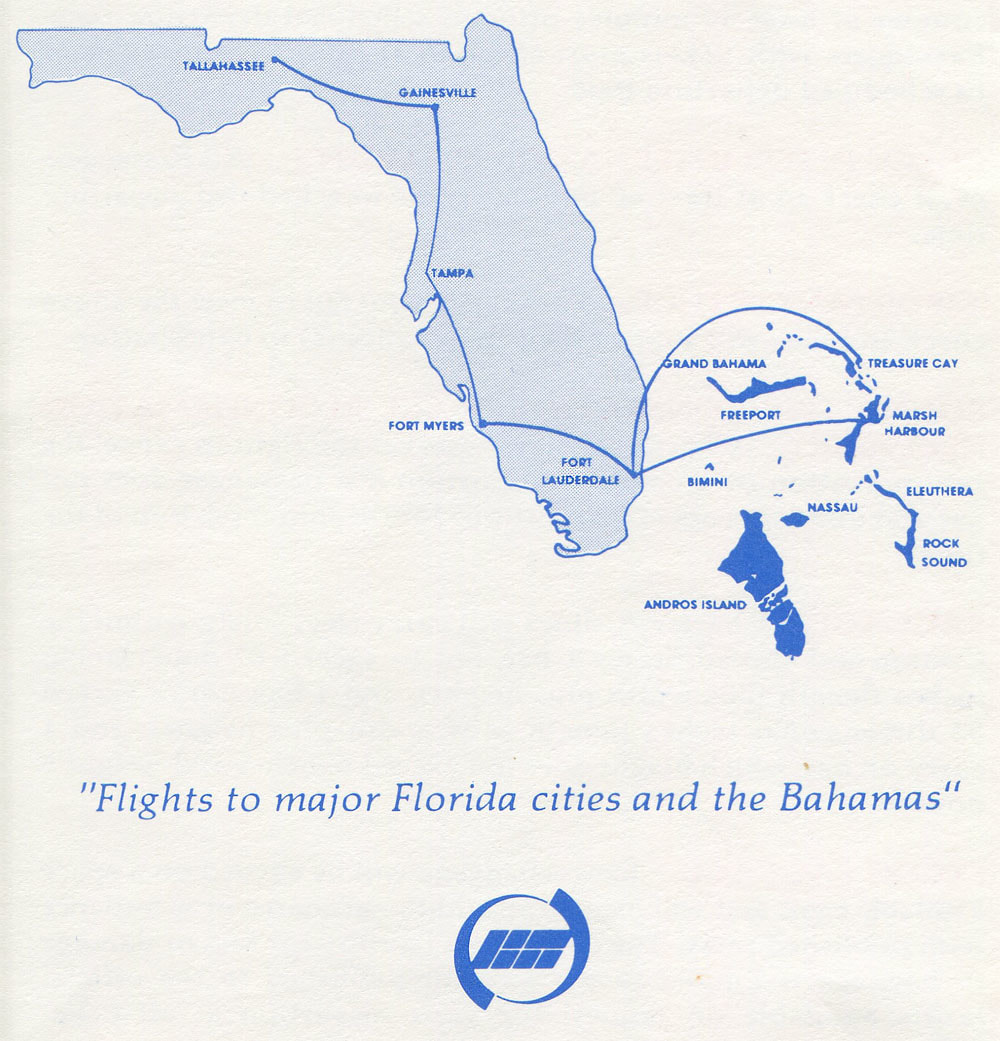 Charter Airlines route map from November 1978.
