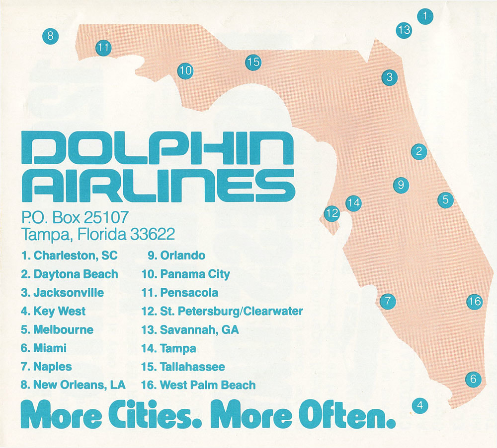 Dolphin Airlines destination map
