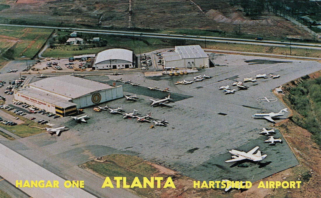 Hangar One Atlanta Hartsfield Airport postcard.