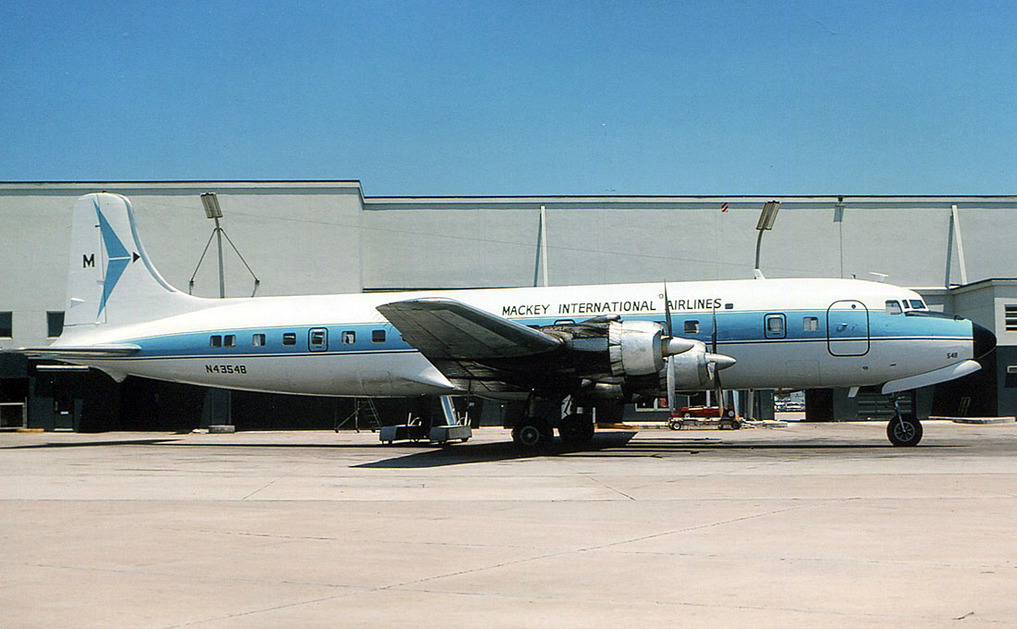 Mackey International Airlines Douglas DC-6 N4354B