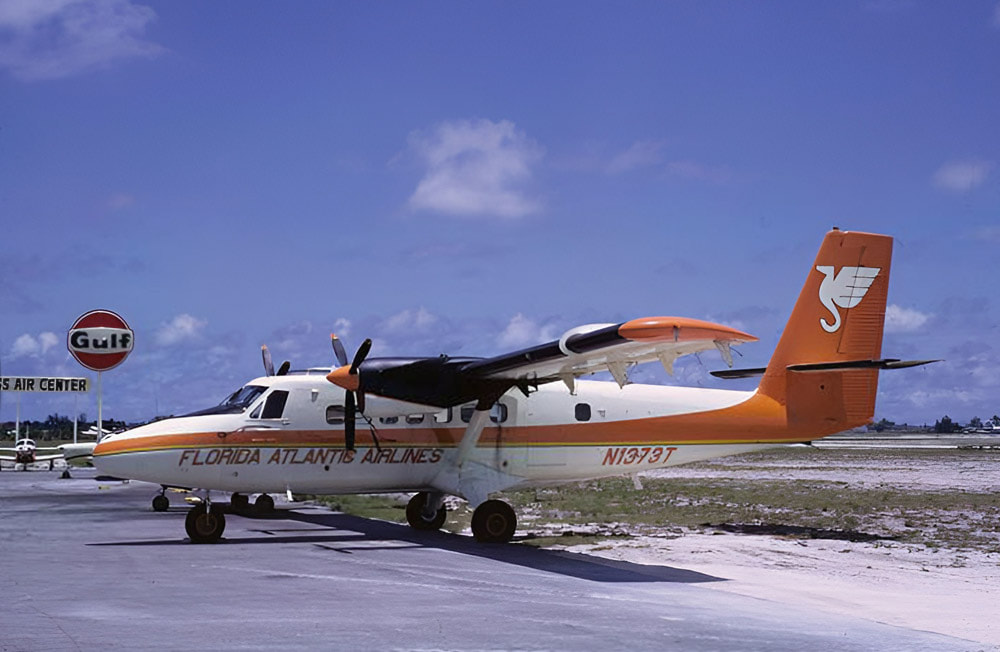 Florida Atlantic Airlines Twin Otter N1373T at Ft. Lauderdale, June 1969.