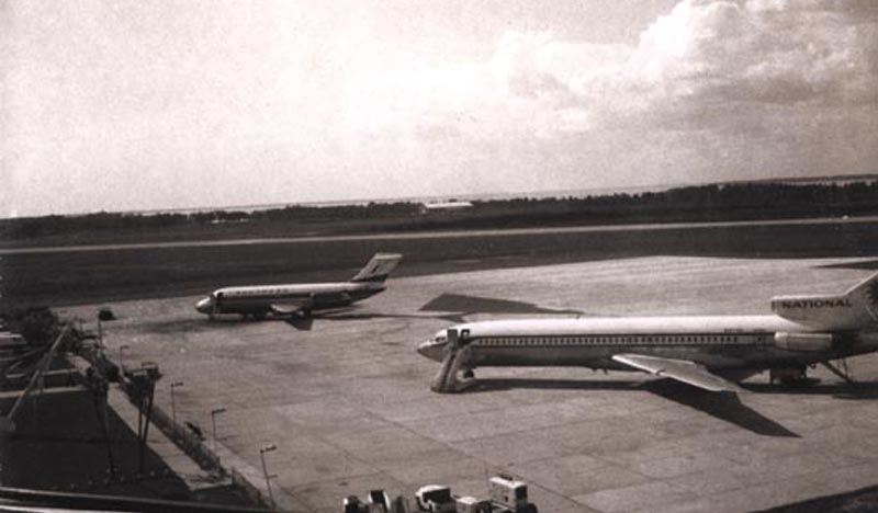 Southern Airways DC-9 and National Airlines 727 at Panama City Bay County Airport in 1968.