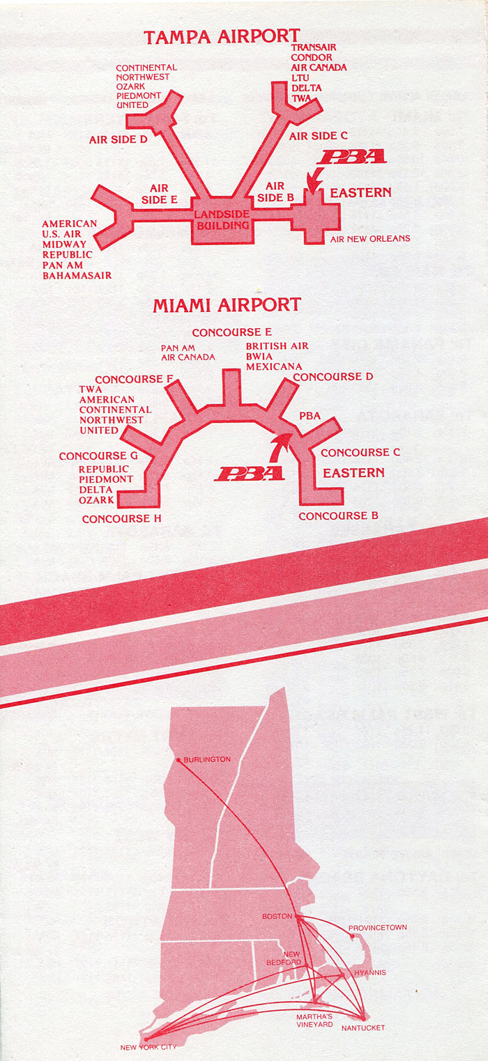 PBA timetable December 1985 maps