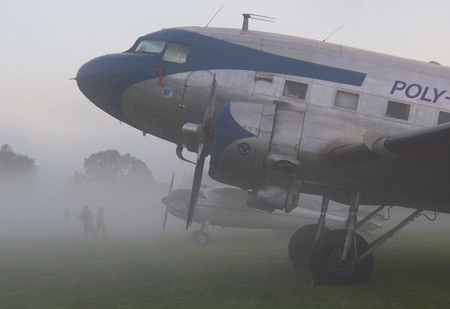 N28AA on a foggy September morning at Lee Bottom Flying Field in 2008. 