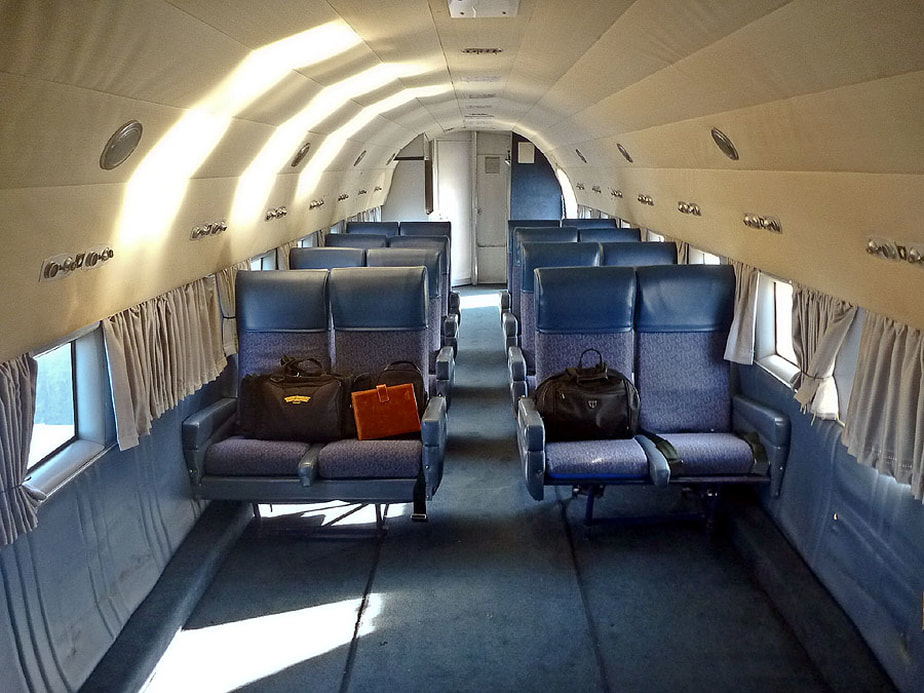 Interior of DC-3 N28AA.