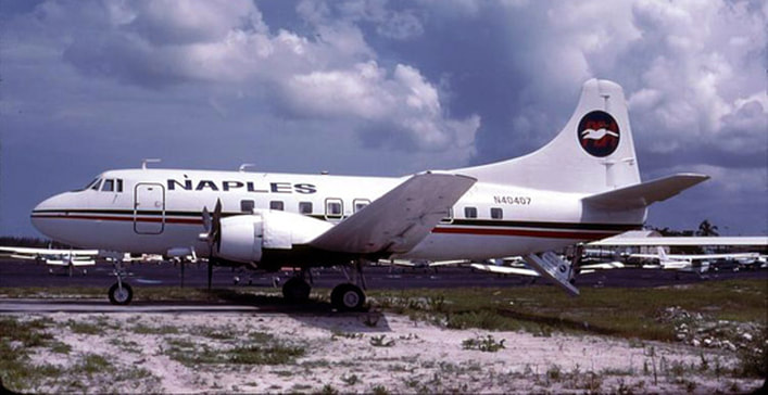 Martin 404 N40407 at Naples in 1979 wearing the updated colors that would become the standard PBA paint scheme.
