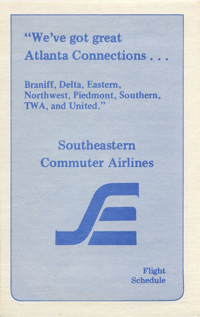 Southeastern Commuter Airlines timetable